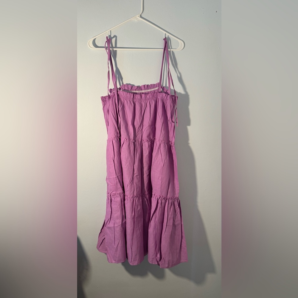 Full Trim Shoulder Tie Dress